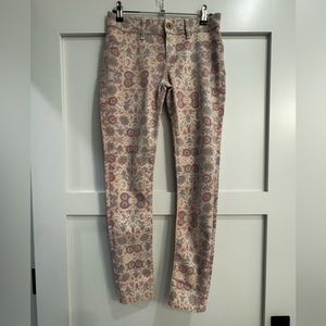 DL 1961 floral skinny jeans size 25